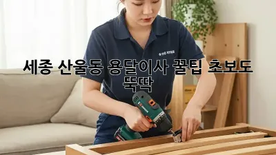 세종 산울동 용달이사 꿀팁: 초보도 뚝딱!