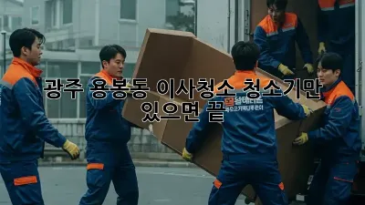 광주 용봉동 이사청소, 청소기만 있으면 끝!